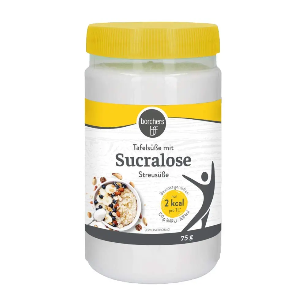 Đường Thay Thế, Tafelsüße mit Sucralose Streusüße, Sugar Alternative (75g) - BORCHERS