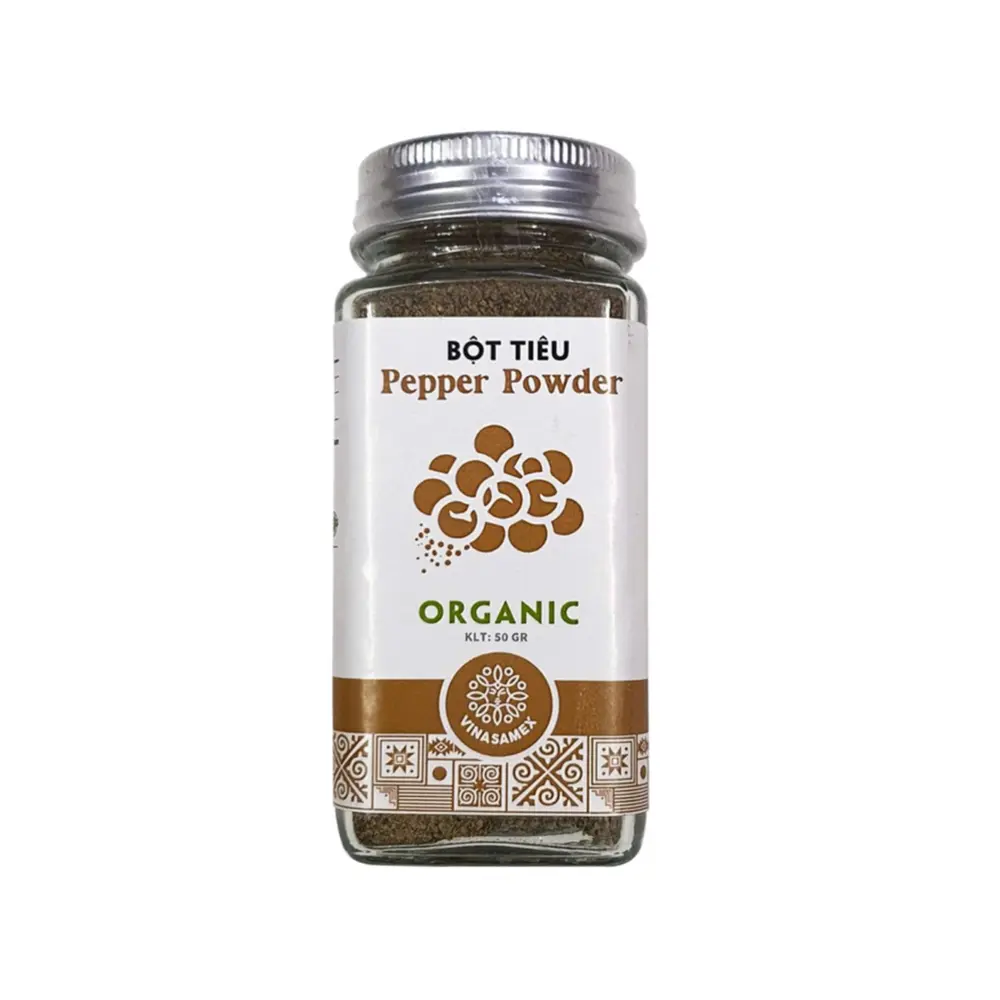 Bột Tiêu Hữu Cơ, Organic Pepper Powder (50g) - VINASAMEX