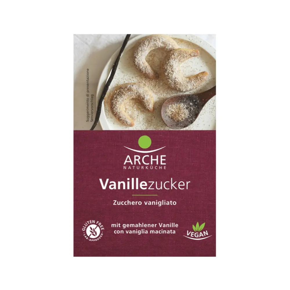 Đường Vani Hữu Cơ Cao Cấp, Vanille Zucker, Vanilla Sugar, Gluten Free (8g) - ARCHE NATURKUCHE