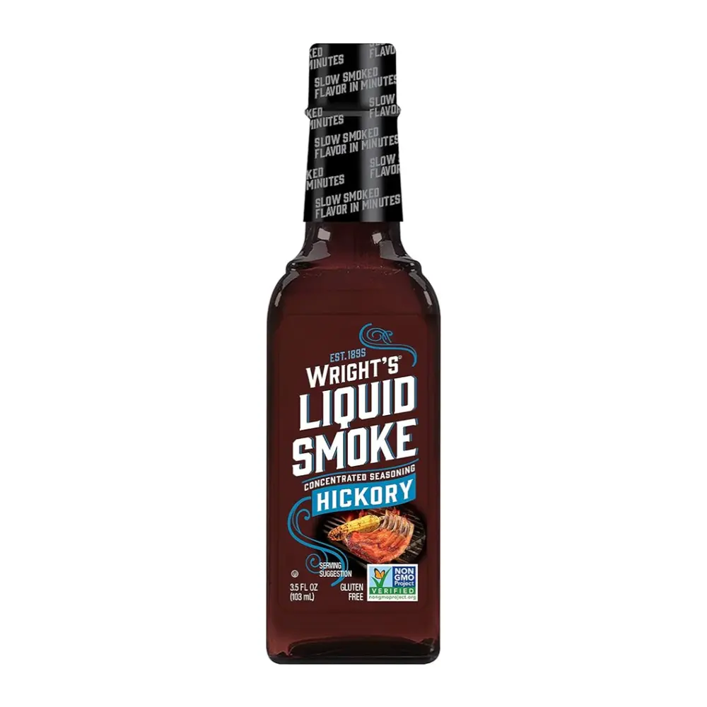 Sốt Ướp Thịt Nướng, Liquid Smoke, Hickory Concentrated Seasoning, 3.5 fl oz (103ml) - WRIGHT'S