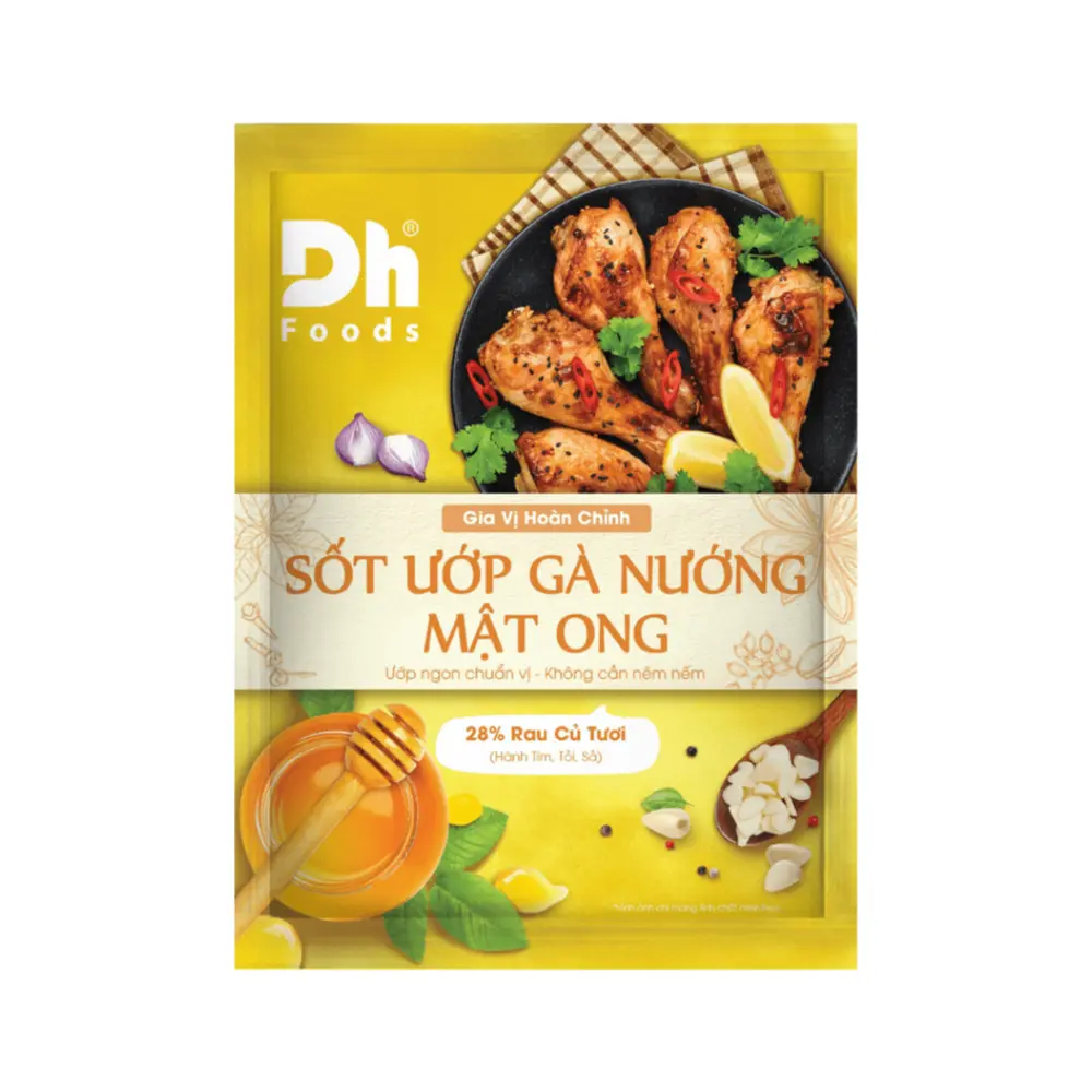 Sốt Ướp Gà Nướng Mật Ong, BBQ Sauce for Honey Grilled Chicken (65g) - DH FOODS