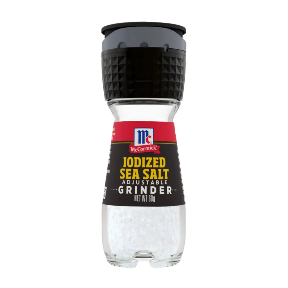 Muối Biển Iot Gắn Dụng Cụ Xay, Iodized Sea Salt Adjustable Grinder (60g) - MCCORMICK