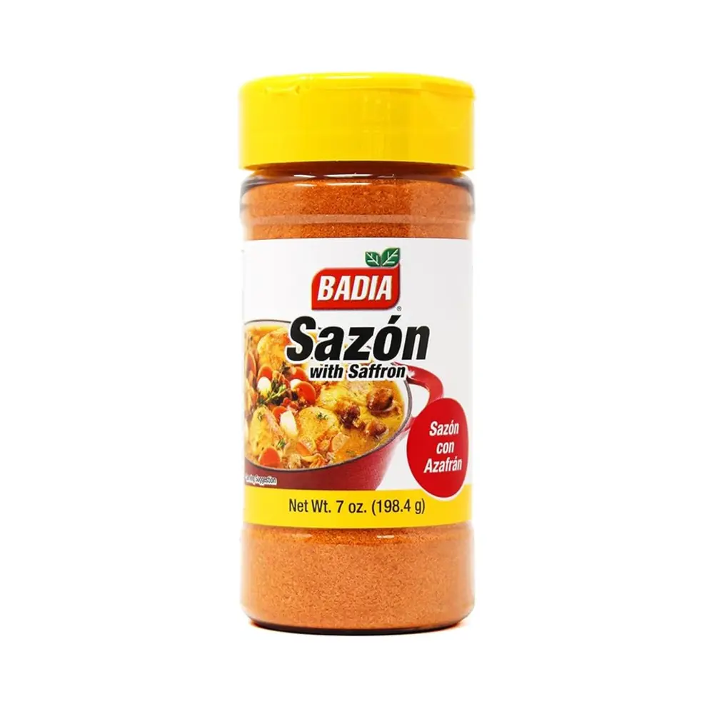 Hỗn Hợp Gia Vị, Sazon with Saffron, 7 oz (198.4g) - BADIA