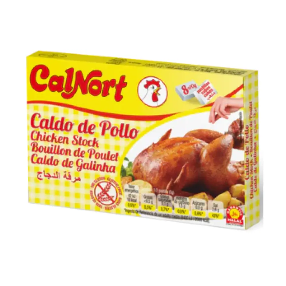 Bột Nêm Gà Cao Cấp, Chicken Stock, Gluten Free, 8 Viên (80g) - CALNORT