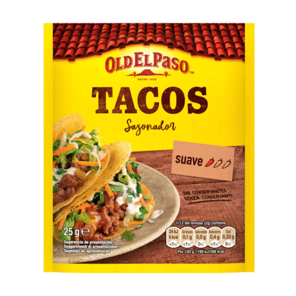 Bột Gia Vị Làm Bánh Taco, Taco Sazonador (25g) - OLD EL PASO