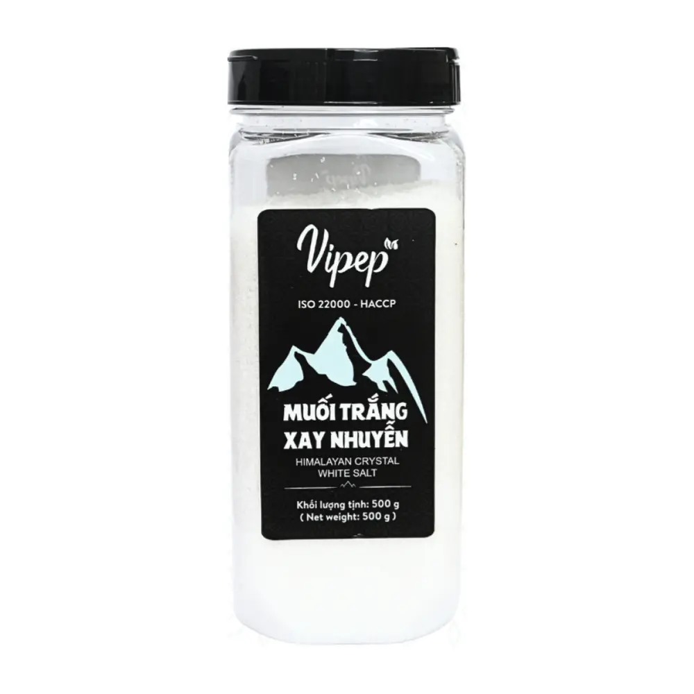 Muối Trắng Xay Nhuyễn, Himalayan Crystal White Salt, Fine (500g) - VIPEP