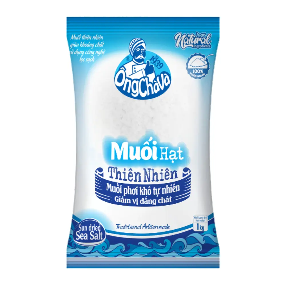 Muối Hạt Thiên Nhiên, Sun Dried Sea Salt (1kg) - ONG CHA VA