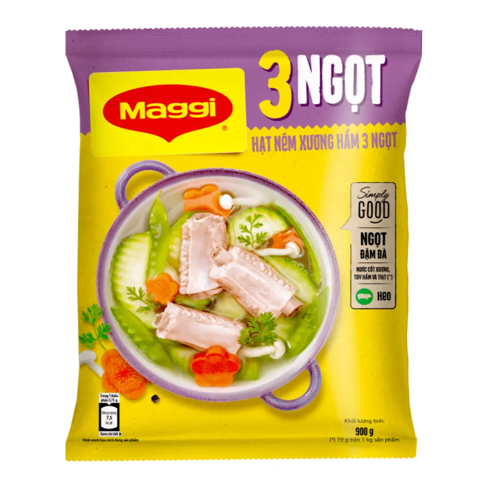 Hạt Nêm Xương Hầm Heo 3 Ngọt, Stewed Pork Rib Seasoning Granule (900g) - MAGGI