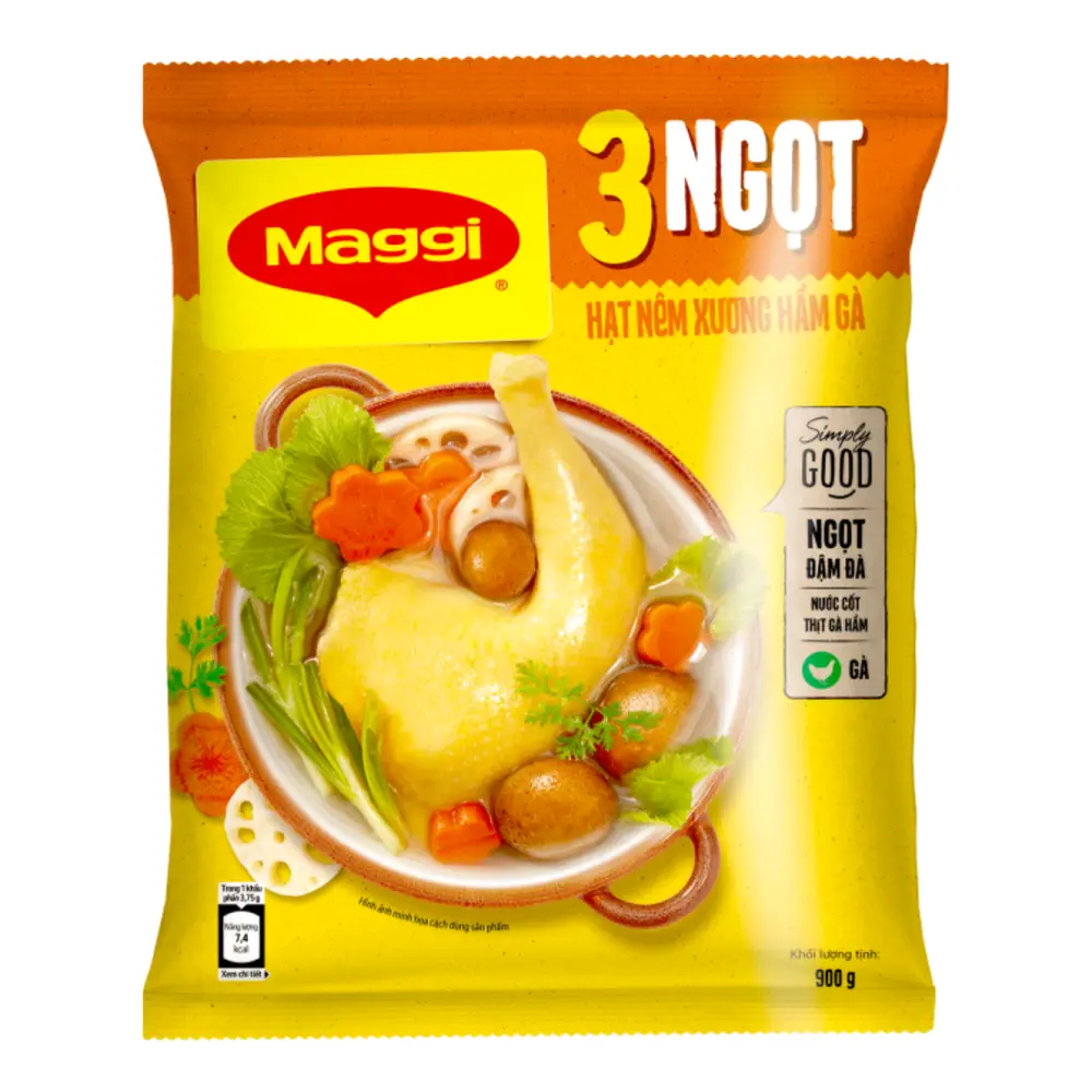 Hạt Nêm Xương Hầm Gà 3 Ngọt, Stewed Chicken Seasoning Granule (900g) - MAGGI