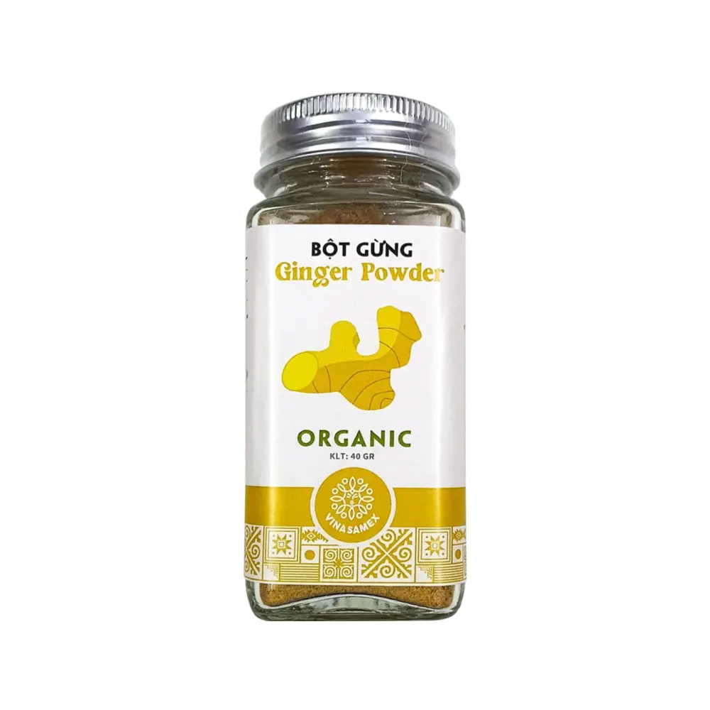 Bột Gừng Hữu Cơ, Organic Ginger Powder (40g) - VINASAMEX