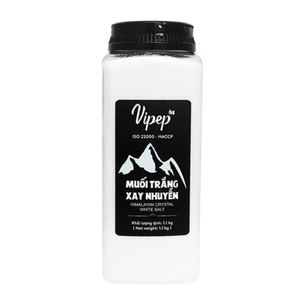 Muối Trắng Xay Nhuyễn, Himalayan Crystal White Salt, Fine (1.1kg) - VIPEP