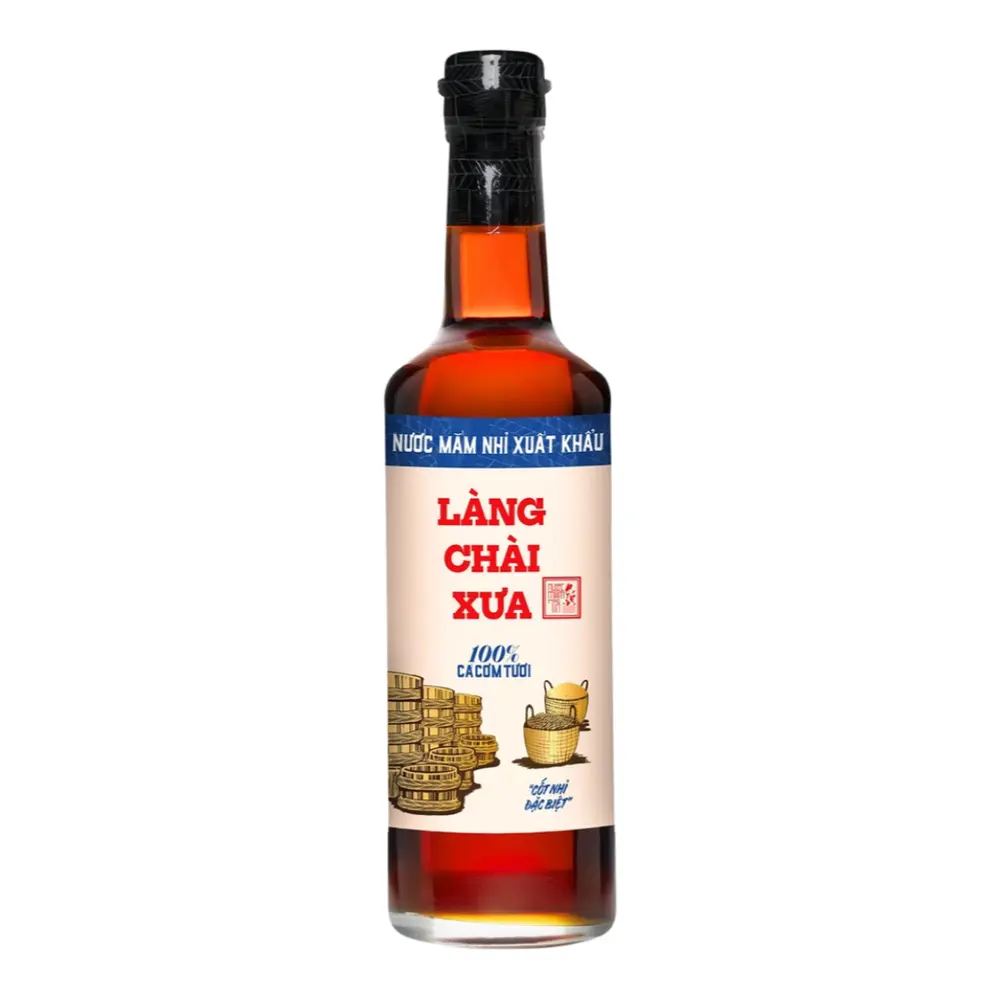 Nước Mắm Nhỉ Xuất Khẩu 100% Cá Cơm Tươi, Export-Quality Anchovy Fish Sauce (500ml) - LANG CHAI XUA