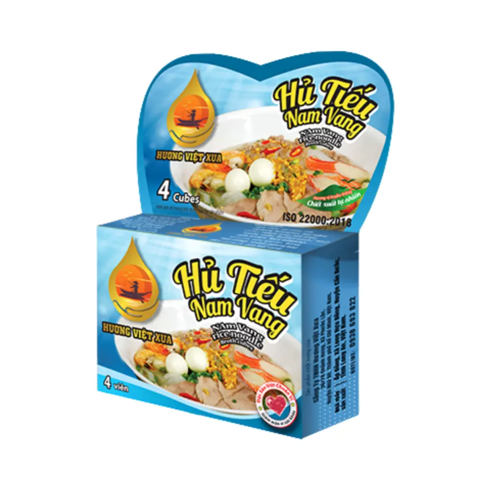 Viên Gia Vị Hủ Tiếu Nam Vang, Nam Vang Rice Noodle Broth Cubes, 4 Viên (75g) - HUONG VIET XUA