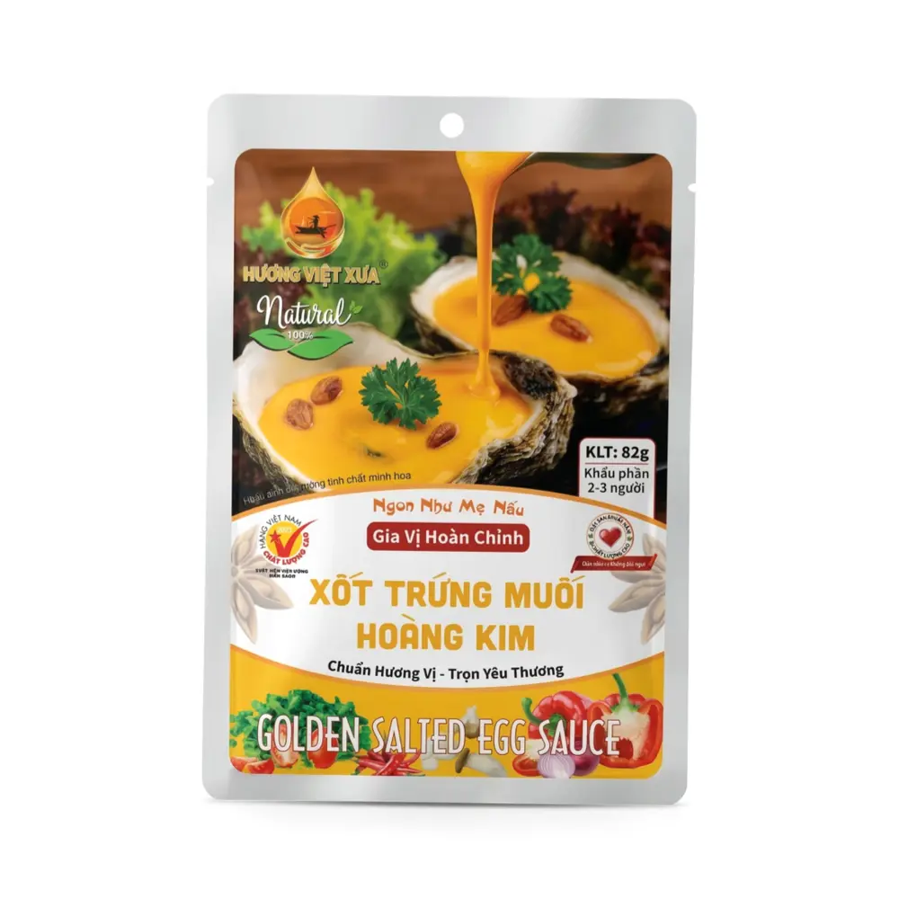 Sốt Trứng Muối Hoàng Kim, Golden Salted Egg Sauce (82g) - HUONG VIET XUA