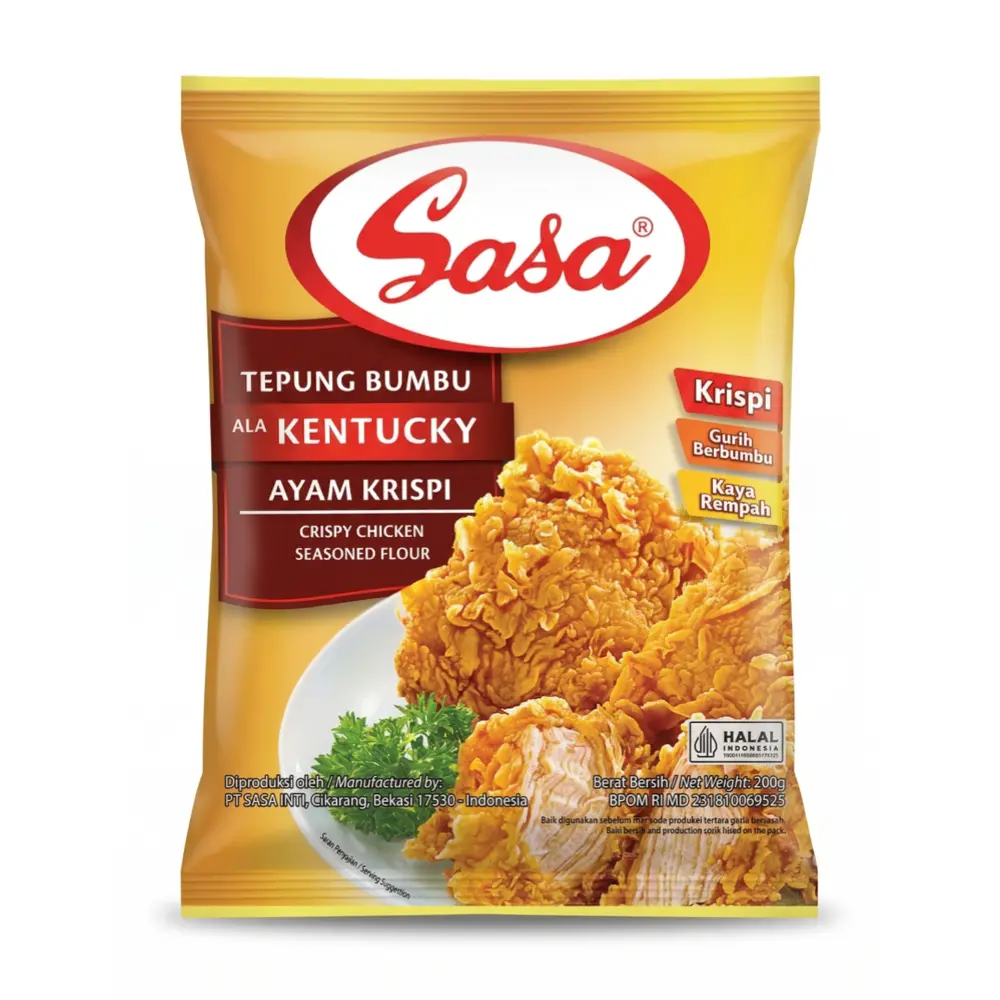 Bột Chiên Gà Giòn Kiểu Kentucky, Crispy Kentucky Chicken Seasoned Flour, Ayam Krispi (200g) - SASA