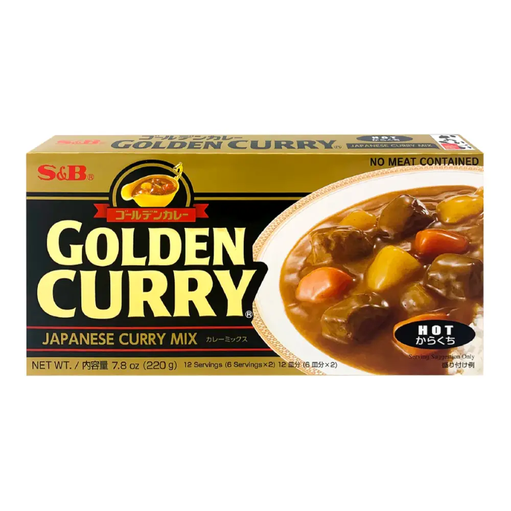 Viên Nấu Sốt Cà Ri Cay, Golden Curry, Japanese Curry Mix, Hot, 7.8 oz (220g) - S&B