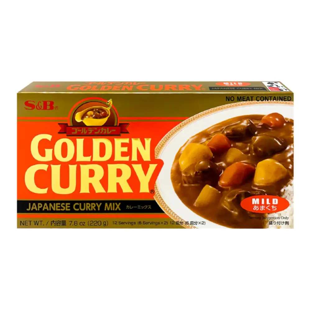 Viên Nấu Sốt Cà Ri Cay Ít, Golden Curry, Japanese Curry Mix, Mild, 7.8 oz (220g) - S&B