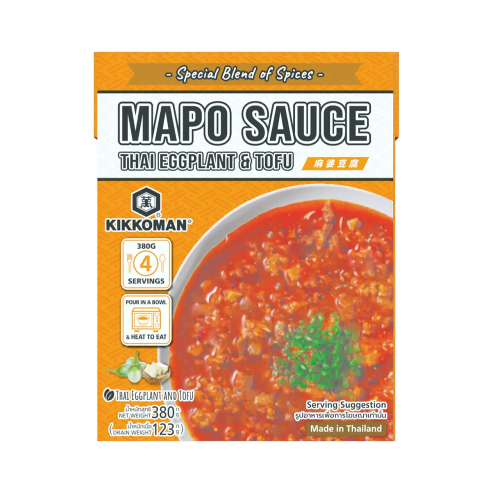 Sốt Đậu Phụ Cay, Mapo Sauce, Thai Eggplant & Tofu, 4 Phần (380g) - KIKKOMAN