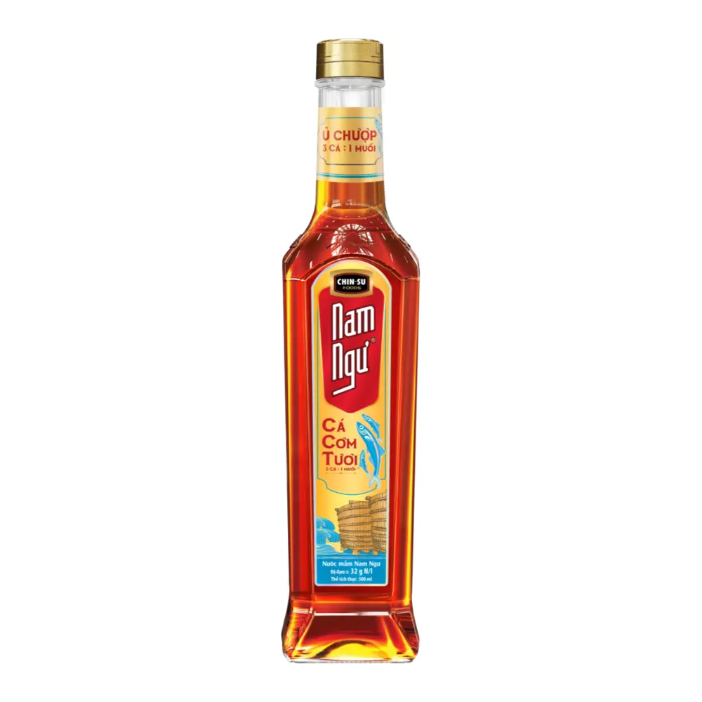 Nước Mắm Nam Ngư Cao Cấp Cá Cơm Tươi Nhãn Vàng, Anchovy Fish Sauce (500ml) - CHIN-SU FOODS
