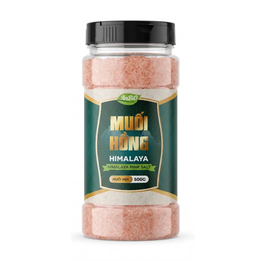 Muối Hồng Himalaya Muối Mịn, Himalayan Pink Salt, Fine (500g) - ANBIO