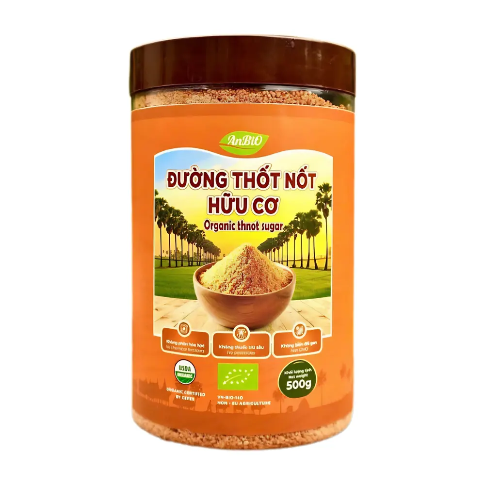 Đường Thốt Nốt Hữu Cơ, Organic Thnot Sugar (500g) - ANBIO
