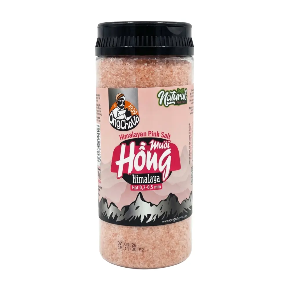 Muối Hồng Himalaya Nhuyễn, Himalayan Pink Salt, 0.2 - 0.5mm (600g) - ONG CHA VA