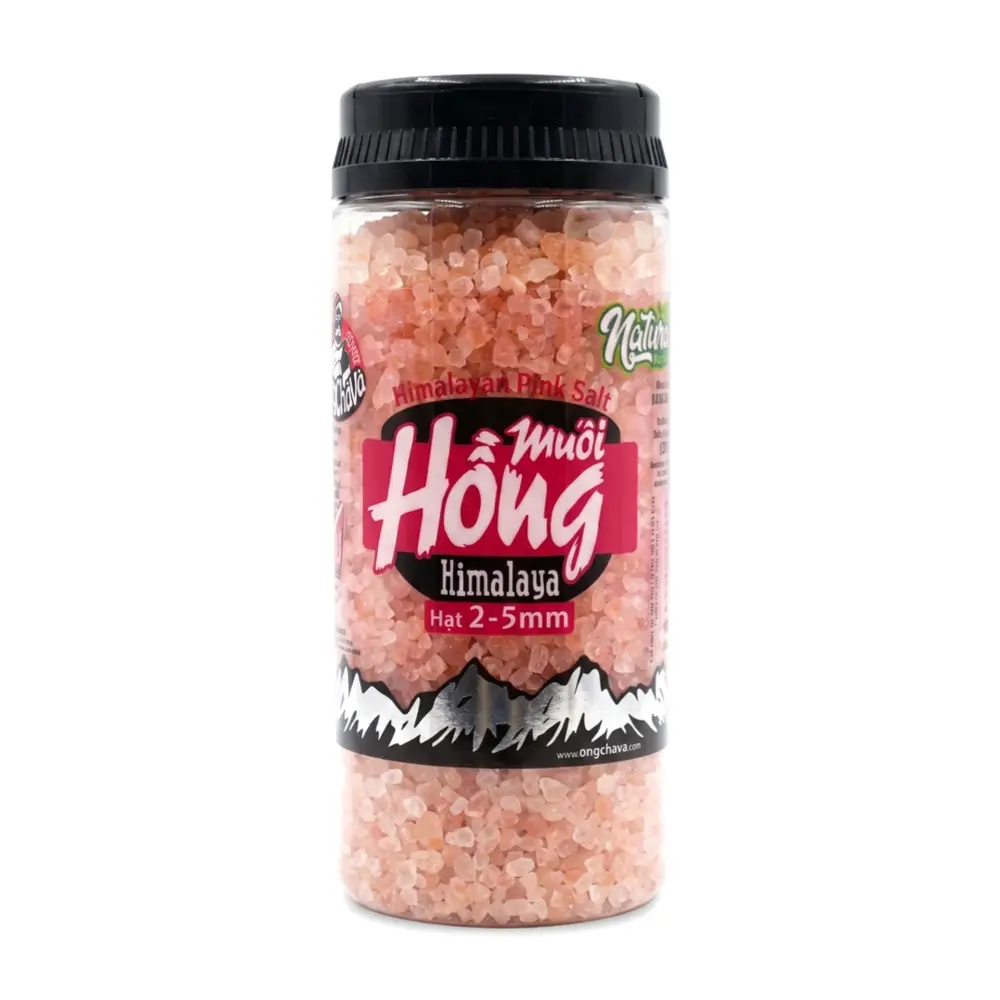 Muối Hồng Himalaya Hạt To, Himalayan Pink Salt, 2 - 5mm (600g) - ONG CHA VA