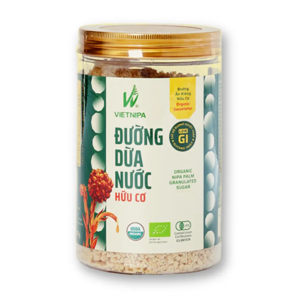 Đường Dừa Nước Hữu Cơ, Organic Nipa Palm Granulated Sugar (350g) - VIETNIPA