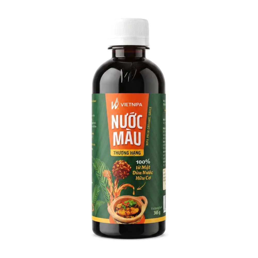 Nước Màu Thượng Hạng Từ Mật Dừa Nước Hữu Cơ, Nipa Palm Caramel Sauce for Cooking (365g) - VIETNIPA