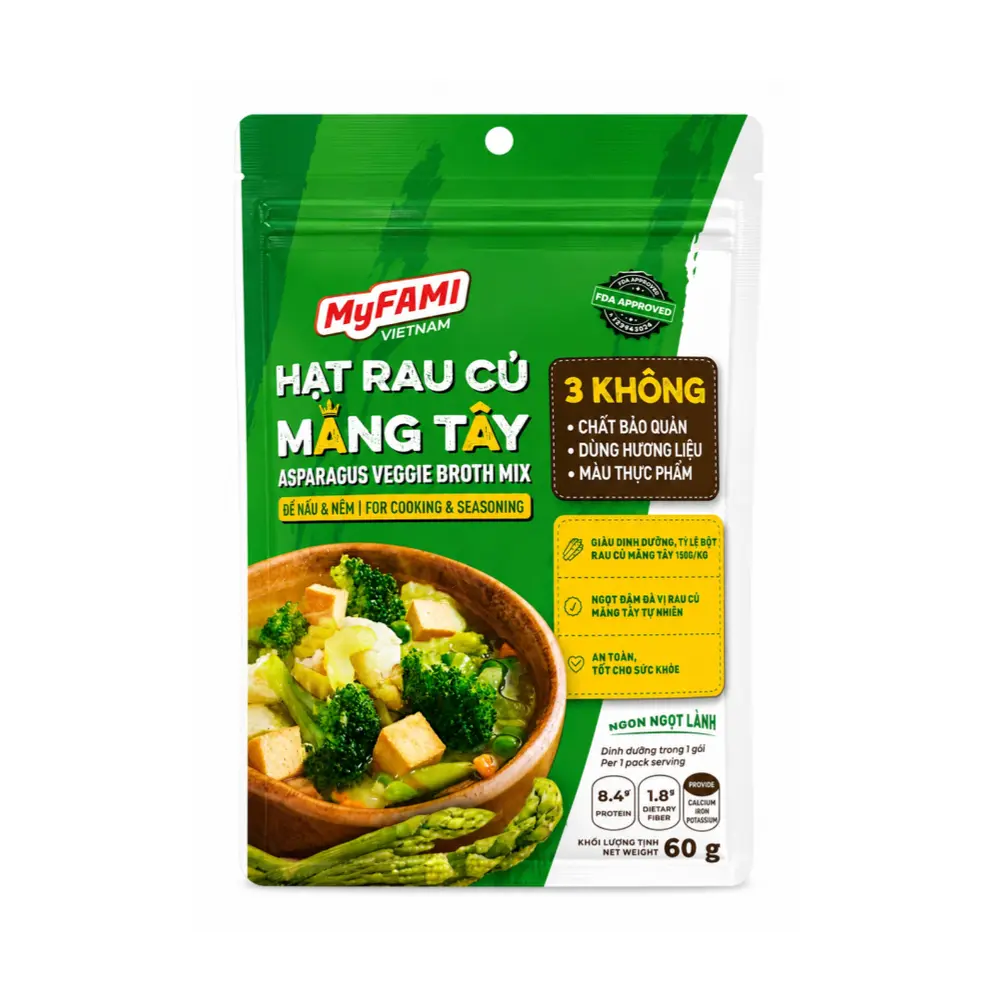Hạt Rau Củ Măng Tây, Asparagus Veggie Broth Mix (60g) - MYFAMI