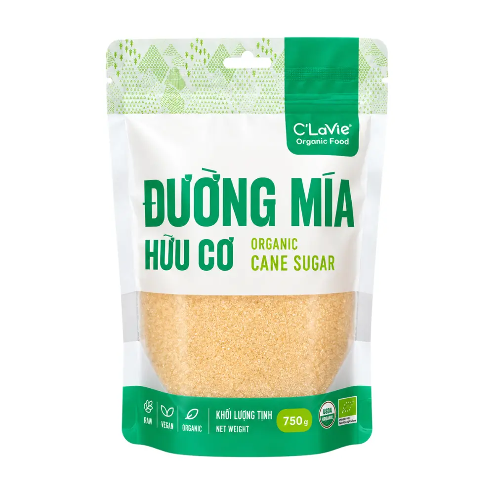 Đường Mía Hữu Cơ, Organic Cane Sugar (750g) - C'LAVIE