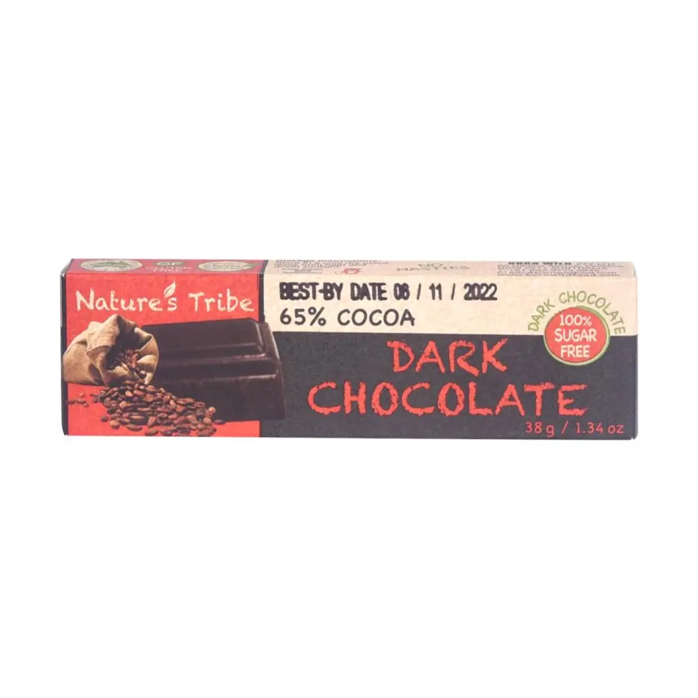 Socola Đắng, Dark Chocolate, 65% Cocoa, Sugar Free (38g) - NATURE'S TRIBE