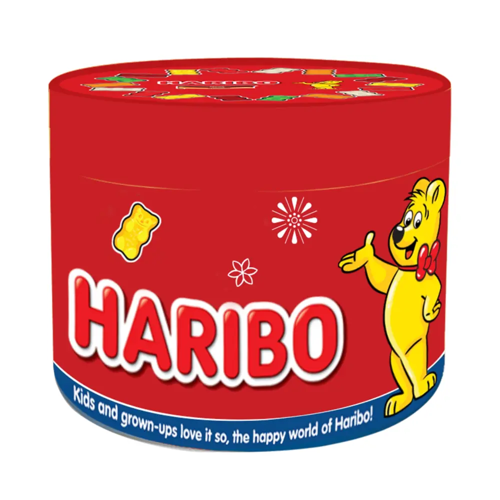 Kẹo Dẻo Hộp Tròn, Gummy Round Box (192g) - HARIBO