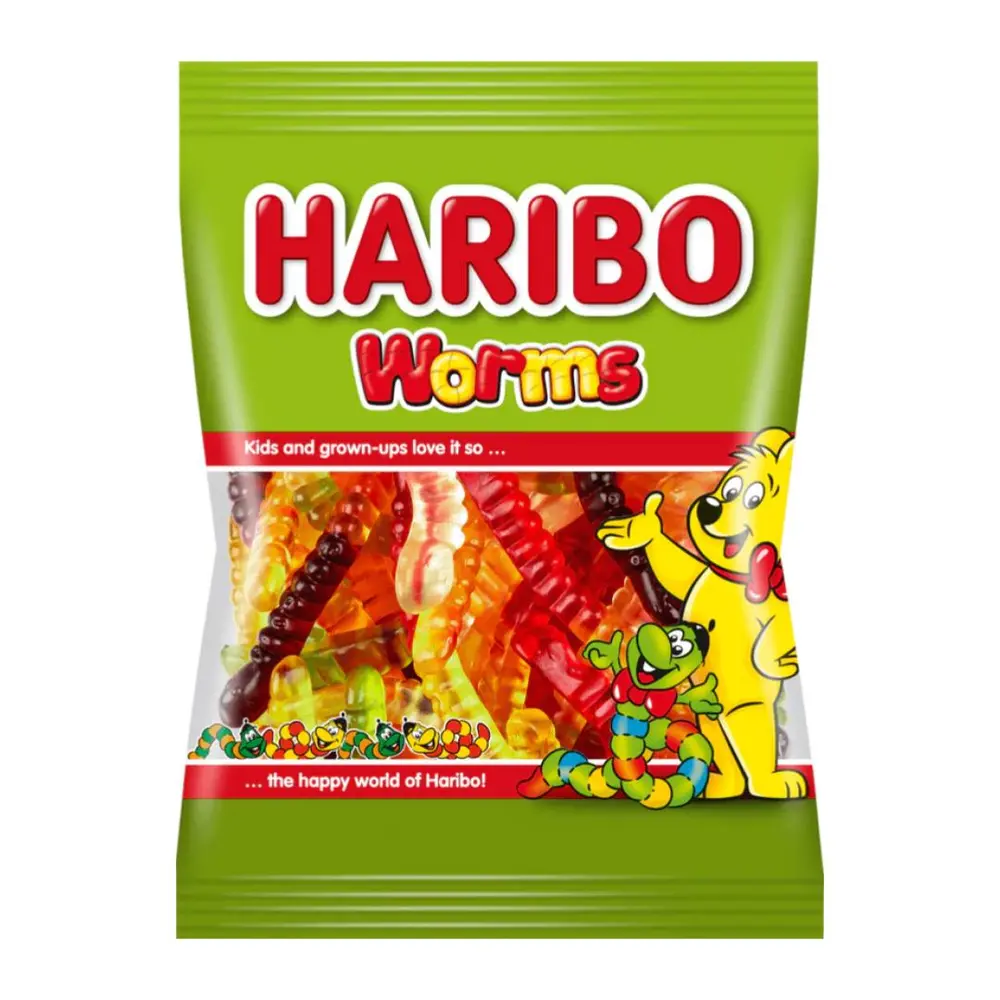 Kẹo Dẻo Hình Con Sâu, Gummies, Worms (80g) - HARIBO