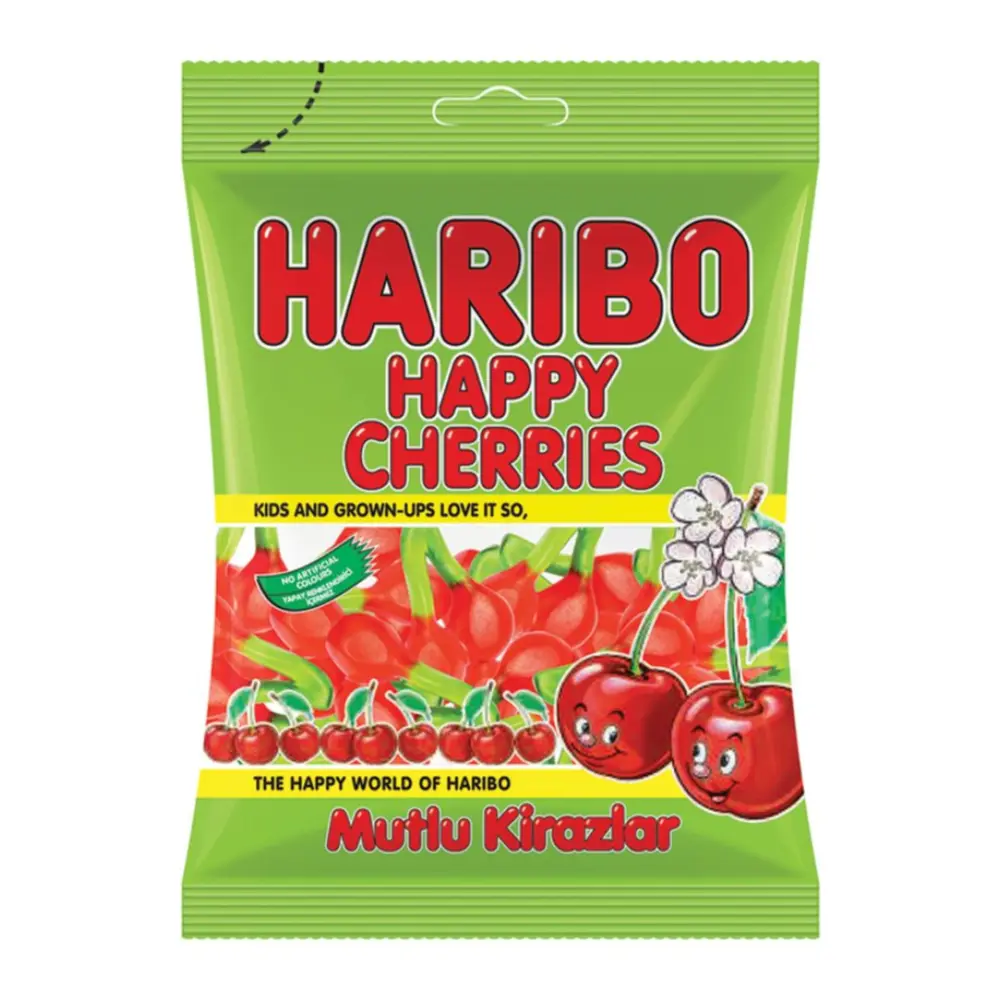 Kẹo Dẻo Anh Đào, Gummies, Happy Cherries (80g) - HARIBO