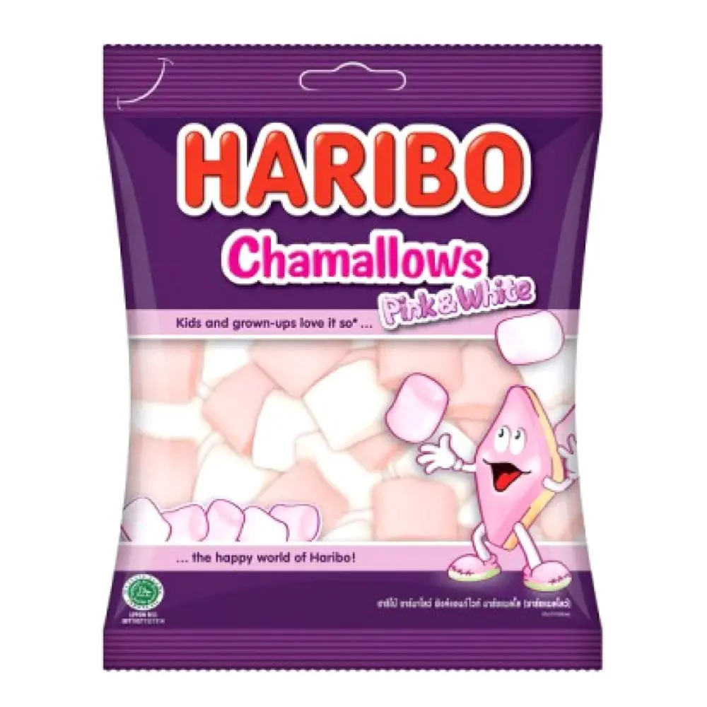 Kẹo Xốp Marshmallow, Chamallows, Pink & White (70g) - HARIBO