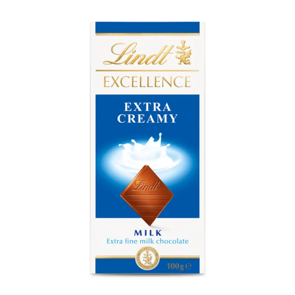 Socola Đậm Sữa, Excellence, Extra Creamy, Milk Chocolate (100g) - LINDT