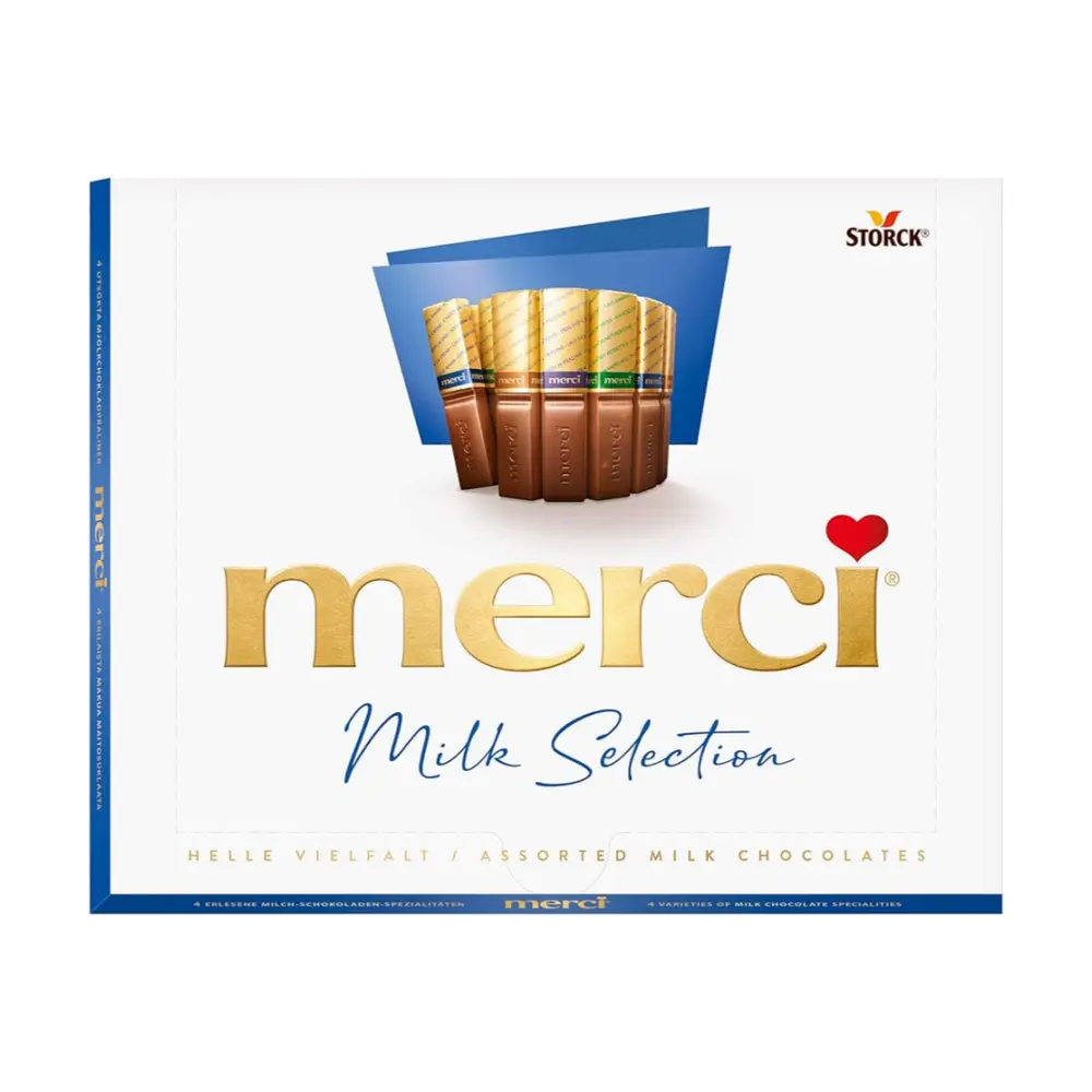 Socola Sữa Tổng Hợp, Merci Finest Selection, Assorted Milk Chocolates (250g) - STORCK
