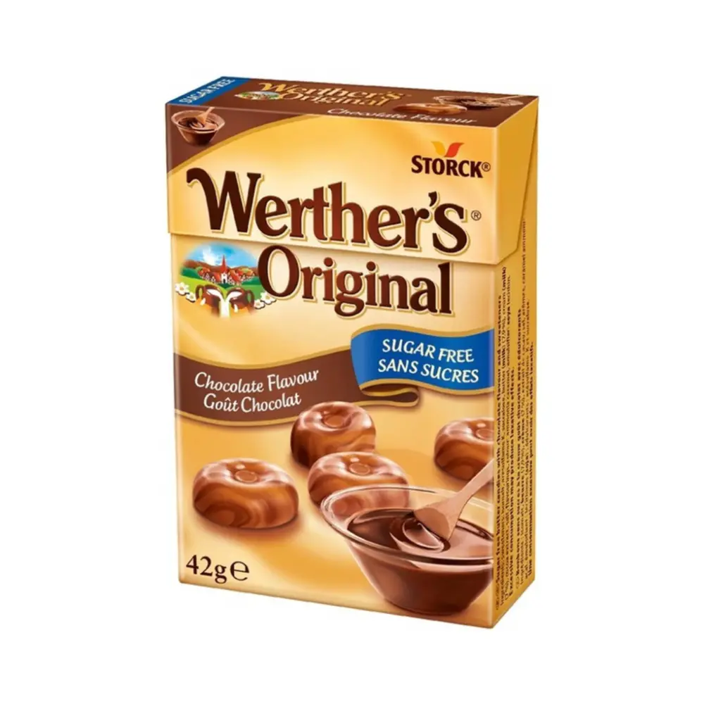 Kẹo Caramen Socola Không Đường, Werther`s Original, Chocolate Flavour, Sugar Free (42g) - STORCK