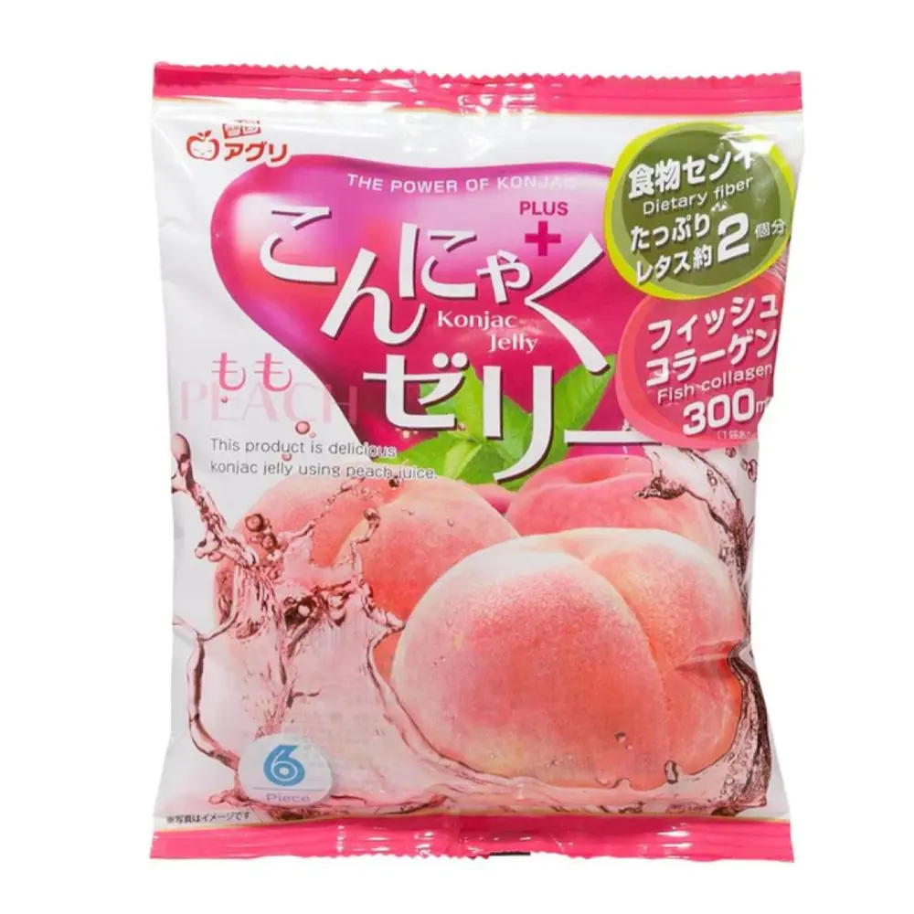 Thạch Rau Câu Vị Đào, Konjac Jelly, Peach Flavor (108g) - YUKIGUNI AGURI