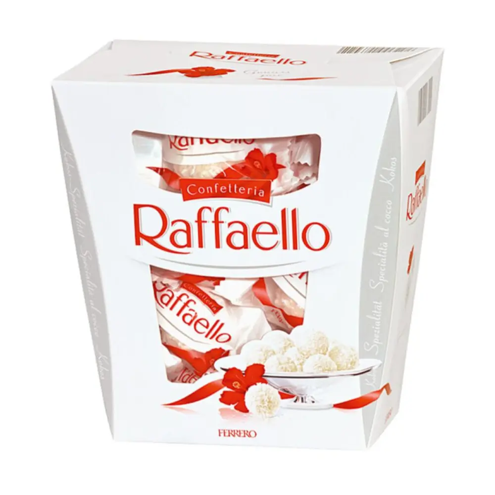Socola Phủ Dừa Hạnh Nhân, Raffaello, Coconut Almond Chocolate, 8.1 oz (230g̣) - FERRERO