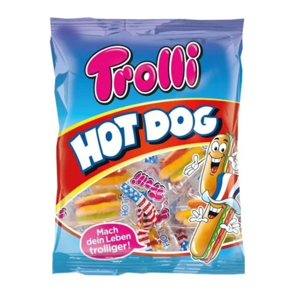 Kẹo Dẻo Trái Cây Hình Hot Dog, Hot Dog Gummy, 10 Gói (150g) - TROLLI