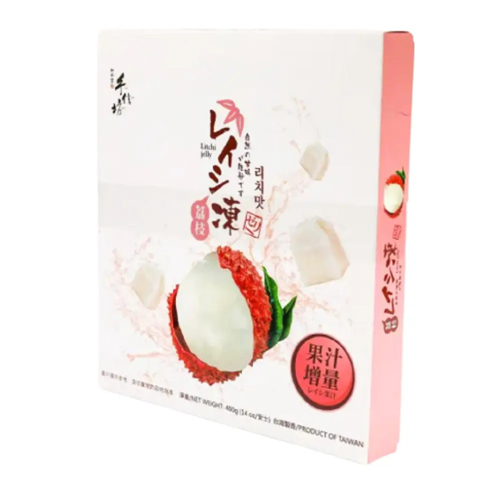 Thạch Vải, Litchi Jelly, 8 Viên, 14 oz (400g) - SHU SHIN BOU
