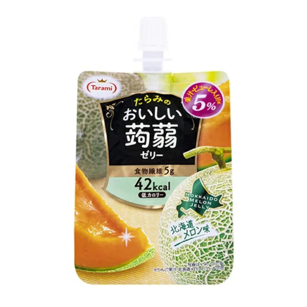 Thạch Túi Vị Dưa Lưới Hokkaido, Drinkable Konjac Jelly, Hokkaido Melon (150g) - TARAMI