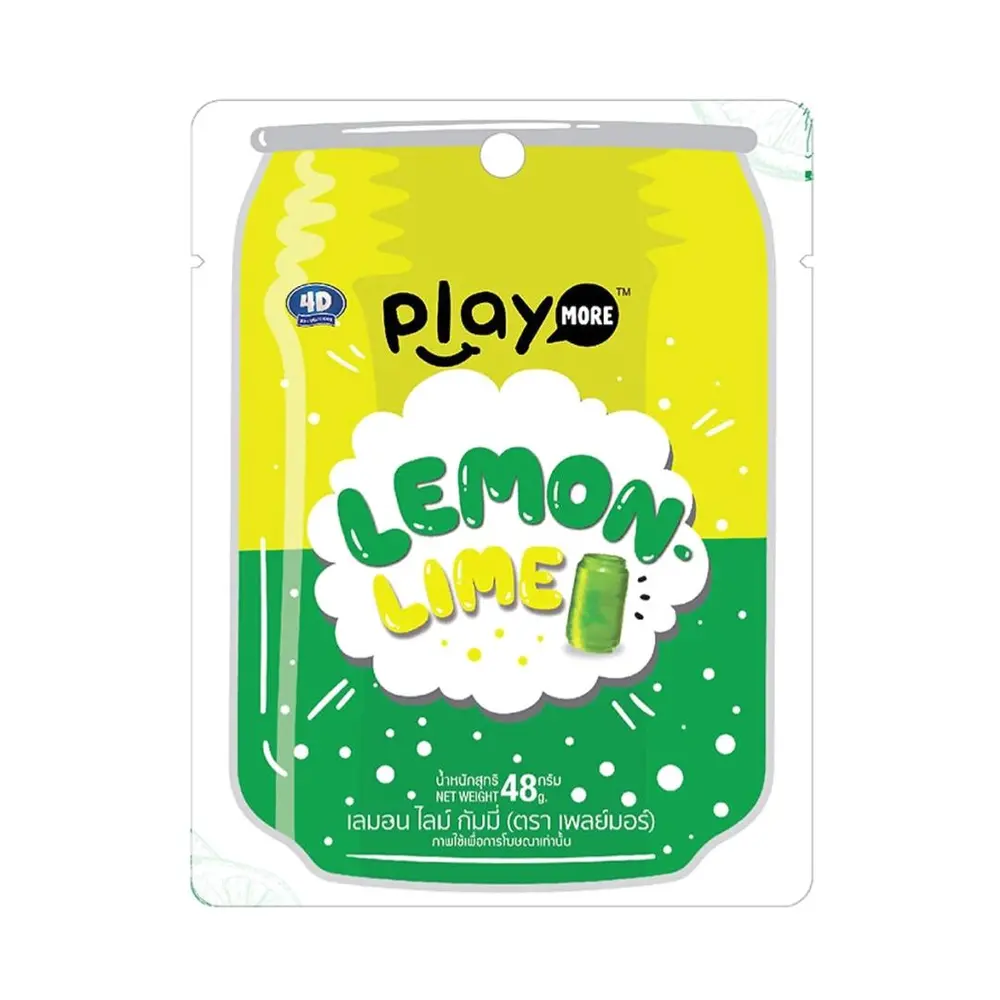 Kẹo Dẻo Vị Cam Chanh, 4D Lemon Lime Gummy (48g) - PLAYMORE
