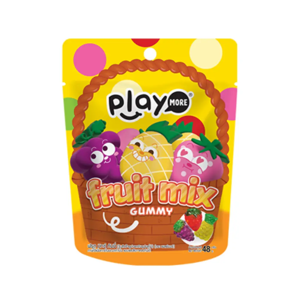 Kẹo Dẻo Vị Trái Cây, Fruit Mix Gummy (48g) - PLAYMORE