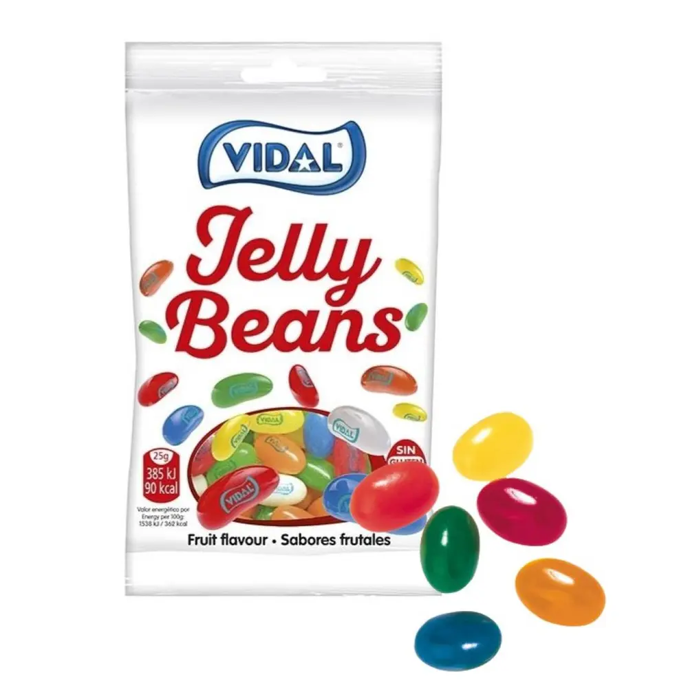 Kẹo Dẻo Trái Cây Hình Hạt Đậu, Jelly Beans, Fruit Flavour (100g) - VIDAL