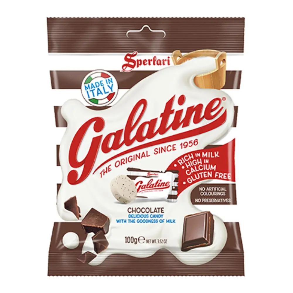 Kẹo Sữa Vị Socola, Galatine, Chocolate Milk Candy, 3.52 oz (100g) - SPERLARI