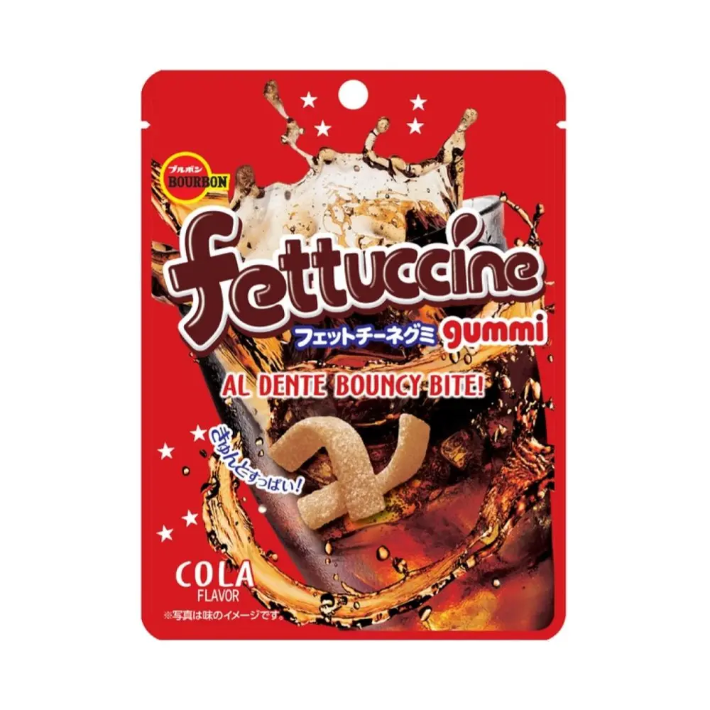 Kẹo Dẻo Vị Cola, Fettuccine Gummi, Al Dente Bouncy Bite, Cola, 1.76 oz (50g) - BOURBON