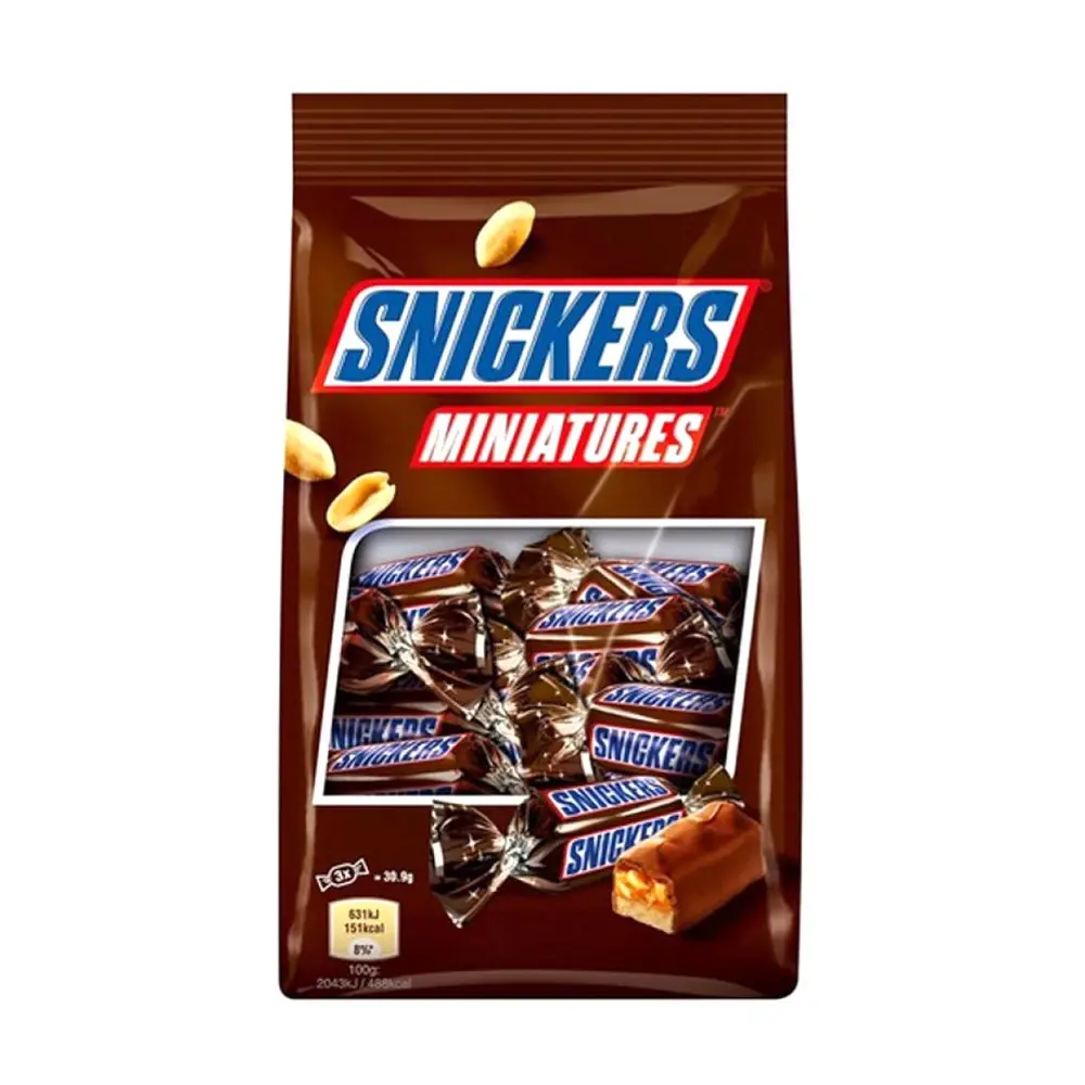 Socola Nhân Caramel Đậu Phộng, Snickers Miniatures, Peanut Filled Chocolates (150g) - MARS